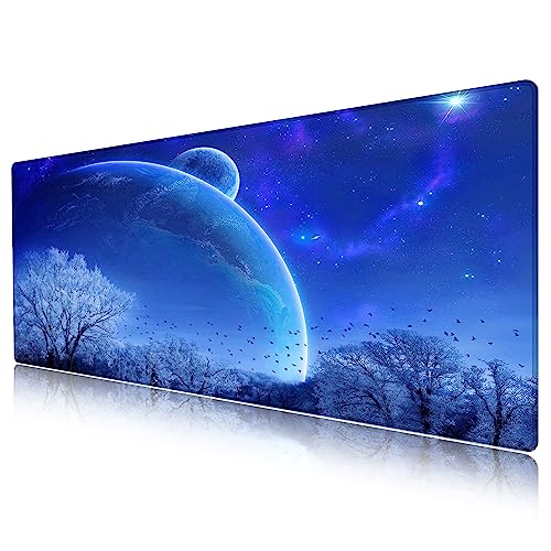 LL-COEUR XXL Gaming Mauspad Laptops Mouse Mat Blau Schreibtischunterlage Desk Pad (1400 x 600 x 3 mm) von LL-COEUR