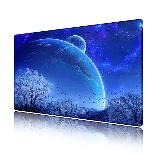 LL-COEUR XXL Gaming Mauspad Laptops Mouse Mat Blau Schreibtischunterlage Desk Pad (600 x 400 x 2 mm) von LL-COEUR