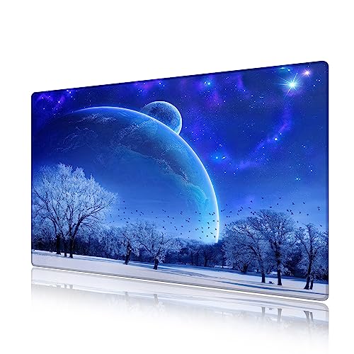 LL-COEUR XXL Gaming Mauspad Laptops Mouse Mat Blau Schreibtischunterlage Desk Pad (800 x 500 x 3 mm) von LL-COEUR