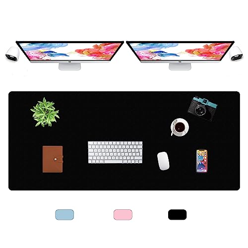 LL-COEUR XXL Gaming Mauspad Leder Schreibtischunterlage Büro Mausmatte Wasserdicht (Schwarz, 1400 x 600 x 2 mm) von LL-COEUR