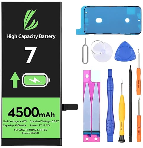 LL TRADER Akku für iPhone 7, 4500 mAh, Lithium-Ionen-Akku, hohe Kapazität, mit Reparaturwerkzeug LL TRADER Akku für iPhone 7, 4500 mAh, Lithium-Ionen-Akku, hohe Kapazität, mit Reparaturwerkzeug von LL TRADER