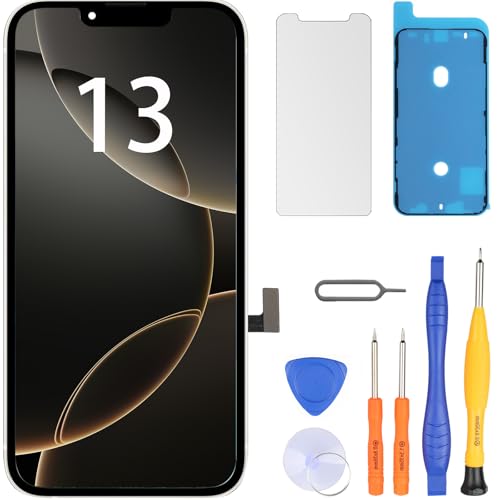 LL TRADER Display für iPhone 13 LCD 6.1" Bildschirm Ersatz FHD Touchscreen 3D Touch Digitizer Rahmen Montage und Reparaturkits 20251 von LL TRADER
