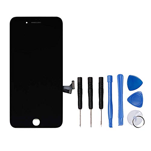 LL TRADER Display für iPhone 7 Plus LCD-Touchscreen-Ersatzdisplay Digitizer-Baugruppe + Rahmen + Reparatur-Toolkits (Schwarz) von LL TRADER