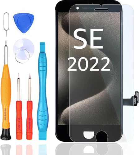 LL TRADER Display für iPhone SE 2022, Touchscreen Ersatz für iPhone SE 3th Generation LCD Digitizer mit Reparaturwerkzeug Schwarz Neu von LL TRADER