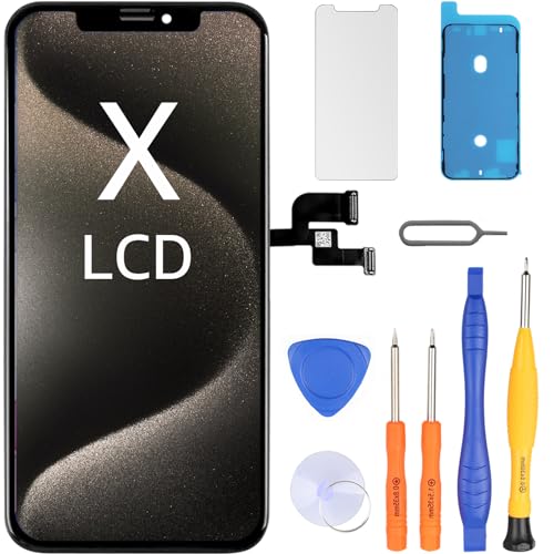 LL Trader Display für iPhone X LCD 5.8" Bildschirm Ersatz FHD Touchscreen 3D Touch Digitizer Rahmen Montage und Reparaturkits 2025 von LL TRADER