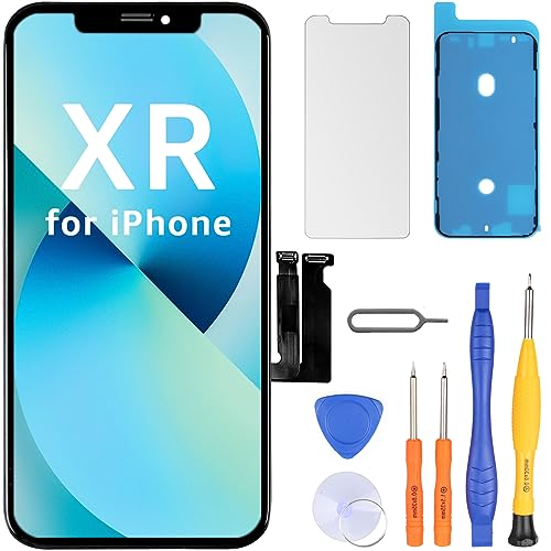 LL TRADER Display für iPhone XR 6.1" LCD Bildschirm Ersatz FHD Touchscreen 3D Touch Digitizer Rahmen Montage und Reparaturkits von LL TRADER