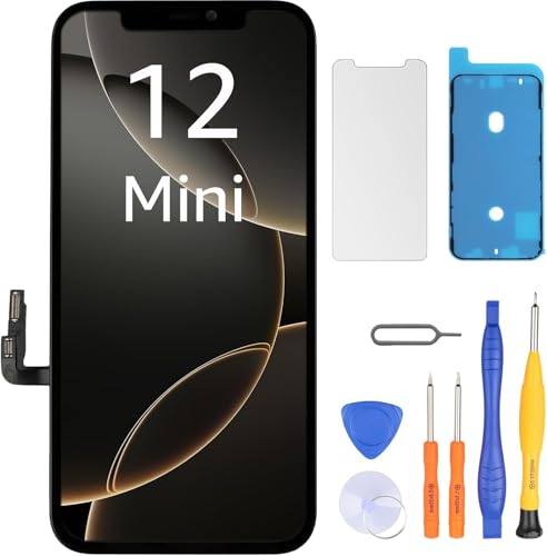 LL TRADER Ersatzbildschirm für iPhone 12 Mini LCD Retina 5,4 Zoll FHD Display COF, Touchscreen Digitalisierer mit Reparaturwerkzeug-Kits, Wasserdichtes Klebeband und Displayprotokoll 20251 LL TRADER Ersatzbildschirm für iPhone 12 Mini LCD Retina 5,4 Zoll FHD Display COF, Touchscreen Digitalisierer mit Reparaturwerkzeug-Kits, Wasserdichtes Klebeband und Displayprotokoll 20251 von LL TRADER