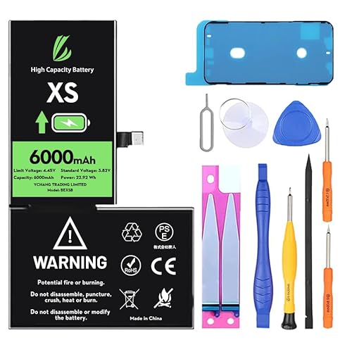 LL TRADER Akku für iPhone XS, 6000mAh Lithium-Ionen-Akku mit hoher Kapazität und Allen Reparaturwerkzeugen LL TRADER Akku für iPhone XS, 6000mAh Lithium-Ionen-Akku mit hoher Kapazität und Allen Reparaturwerkzeugen von LL TRADER