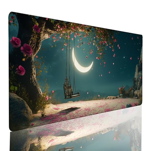 Blau Gaming Mauspad XXL 70 x 40 cm, Mousepad Swing Schreibtischunterlage Wasserdicht Und Rutschfest Mouspad mit VernäHten Kanten Verbessert PräZision und Geschwindigkeit Geeignet für BüRospiele V6-4 Blau Gaming Mauspad XXL 70 x 40 cm, Mousepad Swing Schreibtischunterlage Wasserdicht Und Rutschfest Mouspad mit VernäHten Kanten Verbessert PräZision und Geschwindigkeit Geeignet für BüRospiele V6-4 von LLEDAOZN