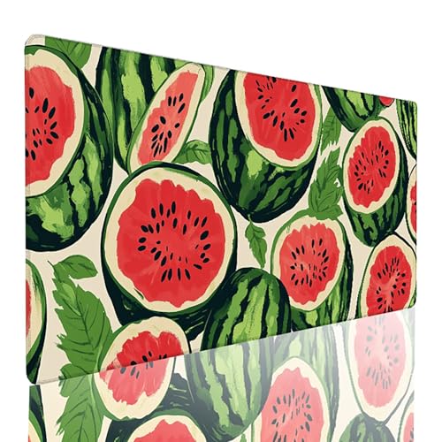 Wassermelone Gaming Mauspad XXL 600x400mm, Mousepad Rot Schreibtischunterlage Wasserdicht Rutschfest Mouspad mit VernäHten Kanten Verbessert PräZision und Geschwindigkeit Geeignet für BüRospiele BI-B Wassermelone Gaming Mauspad XXL 600x400mm, Mousepad Rot Schreibtischunterlage Wasserdicht Rutschfest Mouspad mit VernäHten Kanten Verbessert PräZision und Geschwindigkeit Geeignet für BüRospiele BI-B von LLEDAOZN