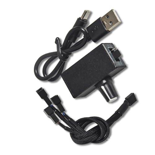 Einstellbarer PC-Lüfter-Geschwindigkeitsregler USB auf 4-poliges Adapterkabel DC 5 V auf 12 V Stromwandler mit 2/3-Wege-Splitter Einstellbarer PC-Lüfter-Geschwindigkeitsregler USB auf 4-poliges Adapterkabel DC 5 V auf 12 V Stromwandler mit 2/3-Wege-Splitter von LLHCF