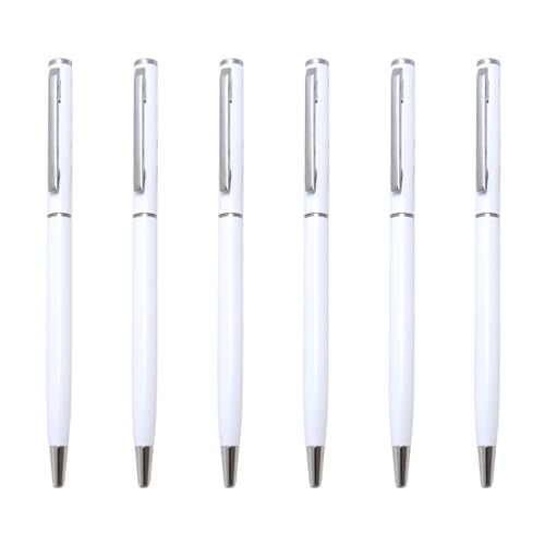 LLHCF 6 Stück Büro-Stift, Metall-Kugelschreiber, Drehfunktion, Business-Stift, schreiben Sie reibungslos LLHCF 6 Stück Büro-Stift, Metall-Kugelschreiber, Drehfunktion, Business-Stift, schreiben Sie reibungslos von LLHCF