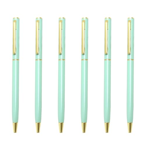 LLHCF 6 Stück Büro-Stift, Metall-Kugelschreiber, Drehfunktion, Business-Stift, schreiben Sie reibungslos LLHCF 6 Stück Büro-Stift, Metall-Kugelschreiber, Drehfunktion, Business-Stift, schreiben Sie reibungslos von LLHCF