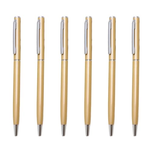 LLHCF 6 Stück Büro-Stift, Metall-Kugelschreiber, Drehfunktion, Business-Stift, schreiben Sie reibungslos LLHCF 6 Stück Büro-Stift, Metall-Kugelschreiber, Drehfunktion, Business-Stift, schreiben Sie reibungslos von LLHCF