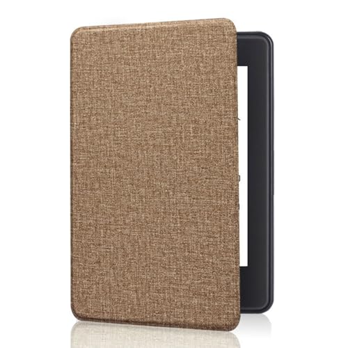 LLHCF Schutzhülle mit Stoffstruktur für Papier, 12. Generation 2024, 17,8 cm (7 Zoll), automatischer Schlaf-/Wachmodus, umfassender Schutz, Weiß von LLHCF