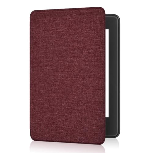 LLHCF Schutzhülle mit Stoffstruktur für Papier, 12. Generation 2024, 17,8 cm (7 Zoll), automatischer Schlaf-/Wachmodus, umfassender Schutz, Weiß von LLHCF