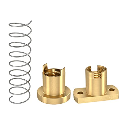 LLHCF T8 Schraubenmutter aus Messing, Upgrade für 3 / Klon-3D-Drucker, Anti-Rückschlag-Federmutter, 2 mm LLHCF T8 Schraubenmutter aus Messing, Upgrade für 3 / Klon-3D-Drucker, Anti-Rückschlag-Federmutter, 2 mm von LLHCF