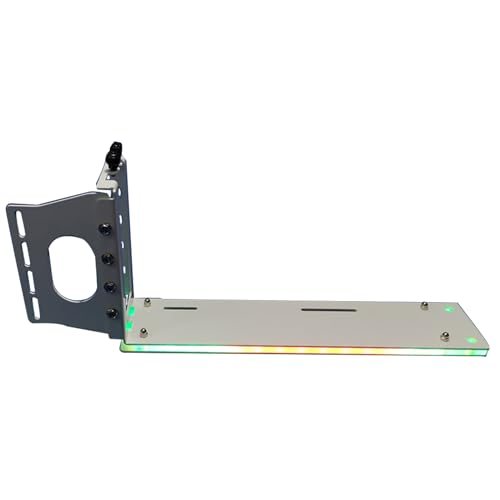 Vertikale Halterung für Grafikkarte, PC, PCIe, vertikale Halterung für Gehäuse, Standfuß, mit LED, 12 V, 4-polig von LLHCF