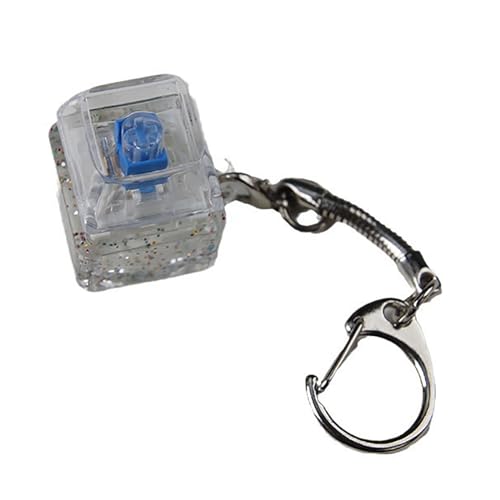 1 x Mechanische Tastatur-Schalter-Tester, Schlüsselanhänger, Spielzeug, Stressabbau-Werkzeug mit LED-Licht, 1 Taste von LLINthy