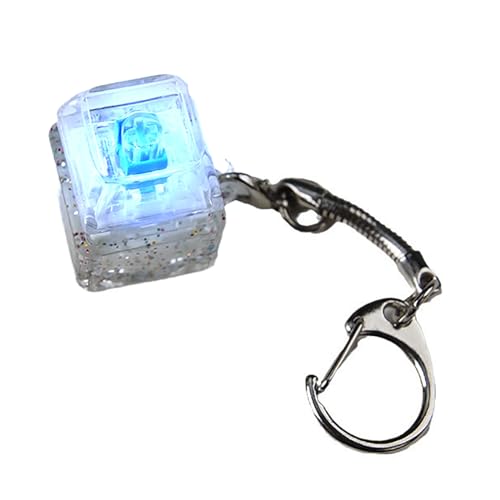 1 x Mechanische Tastatur-Schalter-Tester, Schlüsselanhänger, Spielzeug, Stressabbau-Werkzeug mit LED-Licht, 1 Taste von LLINthy