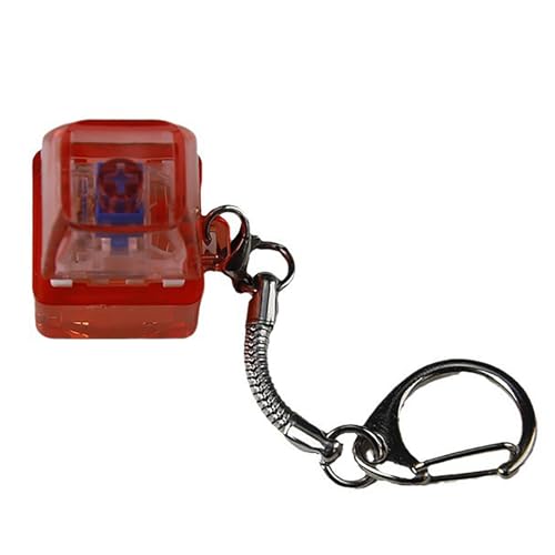 1 x Mechanische Tastatur-Schalter-Tester, Schlüsselanhänger, Spielzeug, Stressabbau-Werkzeug mit LED-Licht, 1 Taste 1 x Mechanische Tastatur-Schalter-Tester, Schlüsselanhänger, Spielzeug, Stressabbau-Werkzeug mit LED-Licht, 1 Taste von LLINthy