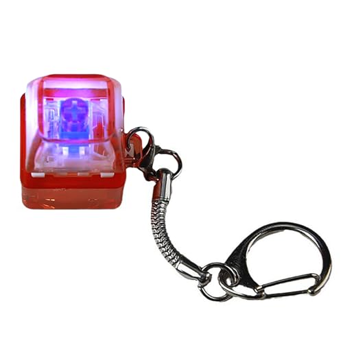 1 x Mechanische Tastatur-Schalter-Tester, Schlüsselanhänger, Spielzeug, Stressabbau-Werkzeug mit LED-Licht, 1 Taste 1 x Mechanische Tastatur-Schalter-Tester, Schlüsselanhänger, Spielzeug, Stressabbau-Werkzeug mit LED-Licht, 1 Taste von LLINthy