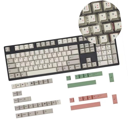149 Tasten Hintergrundbeleuchtung Tastenkappen Retro 9009 Englisch/Koreanisch/Japanisch/Russisch Tastenkappe für mechanische Tastaturen bieten Langlebigkeit 149 Tasten Hintergrundbeleuchtung Tastenkappen Retro 9009 Englisch/Koreanisch/Japanisch/Russisch Tastenkappe für mechanische Tastaturen bieten Langlebigkeit von LLINthy