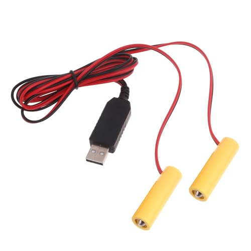 2-in-1 1,5 V AA-Batterie-AA-Batterie-Eliminator-Kabel, ersetzt 1 Stück 1,5 V AA LR6 Batterien für LED-Licht, elektronisch 2-in-1 1,5 V AA-Batterie-AA-Batterie-Eliminator-Kabel, ersetzt 1 Stück 1,5 V AA LR6 Batterien für LED-Licht, elektronisch von LLINthy