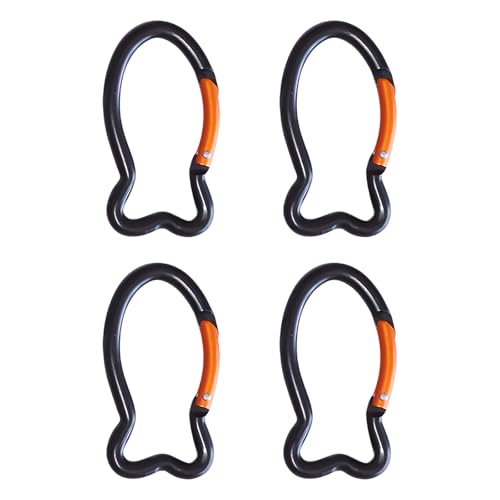 4 Stück Aluminium-Schlüsselanhänger zum Aufhängen von Schnallen, Fischform, Federclip, Karabiner, Schlüsselringe, Clip, hängende Schnallen von LLINthy