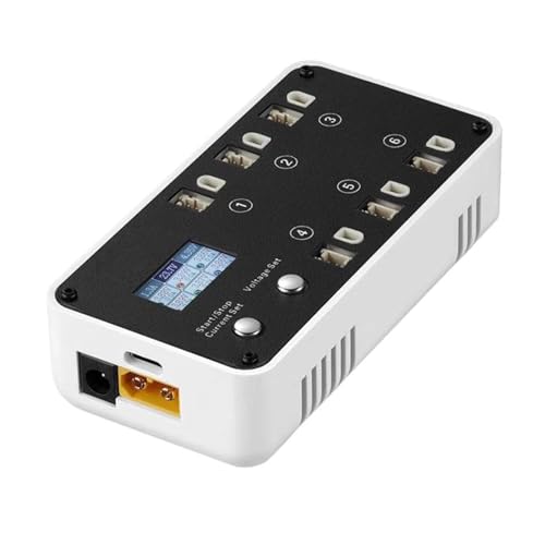 6 Anschlüsse für 1S LiHV Akku Laden Entladen Speicher LCD DC5521 TX60 für PH2.0 Innen-Kühlkörper 6 Anschlüsse für 1S LiHV Akku Laden Entladen Speicher LCD DC5521 TX60 für PH2.0 Innen-Kühlkörper von LLINthy