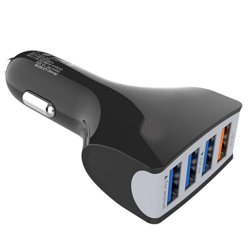 Hochgeschwindigkeits-Auto-Steckdose, USB-Schnellladegerät, Ladeadapter für Handys, Tablets und mehr, Weiß/Schwarz Hochgeschwindigkeits-Auto-Steckdose, USB-Schnellladegerät, Ladeadapter für Handys, Tablets und mehr, Weiß/Schwarz von LLINthy