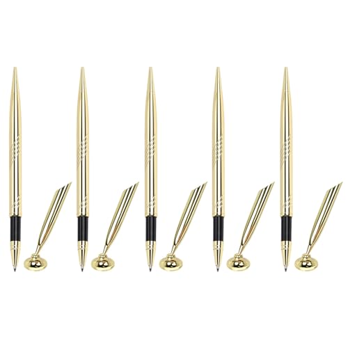 LLINthy 5 Stück Kugelschreiber mit Sockel, Zähler, Servicestift, Empfangsstift, glattes Schreiben, Bürobedarf LLINthy 5 Stück Kugelschreiber mit Sockel, Zähler, Servicestift, Empfangsstift, glattes Schreiben, Bürobedarf von LLINthy