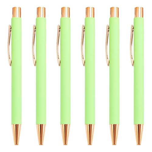 LLINthy 6 x 1,0 mm Kugelschreiber, einziehbarer Kugelschreiber, Journaling-Stift, glattes Schreibwaren, Zubehör zum Schreiben von LLINthy