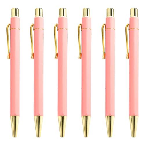 LLINthy 6 x 1,0 mm Ölschreiber, einziehbarer Kugelschreiber, Business-Stift, glattes Schreiben, Schulbedarf, Schreibwaren zum Schreiben von LLINthy