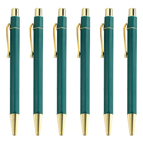 LLINthy 6 x 1,0 mm Ölschreiber, einziehbarer Kugelschreiber, Business-Stift, glattes Schreiben, Schulbedarf, Schreibwaren zum Schreiben von LLINthy