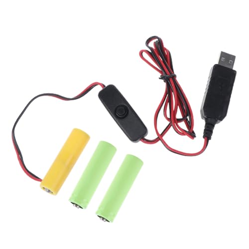 LLINthy Batterie-Eliminator-Kabel mit An-Aus-Schaltern, USB-Schnittstellen, Netzteilkabel als Ersatz für 3 x 1,5 V AA LR6-Batterien LLINthy Batterie-Eliminator-Kabel mit An-Aus-Schaltern, USB-Schnittstellen, Netzteilkabel als Ersatz für 3 x 1,5 V AA LR6-Batterien von LLINthy