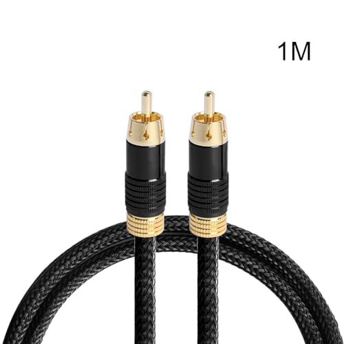 LLINthy Digitales Koaxialkabel, 24 K vergoldete Anschlüsse, S/PDIF-Stecker auf Stecker, für Heimkino, HDTV, Subwoofer LLINthy Digitales Koaxialkabel, 24 K vergoldete Anschlüsse, S/PDIF-Stecker auf Stecker, für Heimkino, HDTV, Subwoofer von LLINthy
