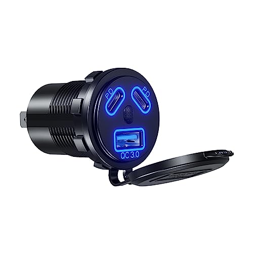 LLINthy Doppelte schnelle PD45W KFZ-QC3.0-Steckdose mit Spannungsmesser und Ein-/Aus-Schaltern für Auto und Motorräder LLINthy Doppelte schnelle PD45W KFZ-QC3.0-Steckdose mit Spannungsmesser und Ein-/Aus-Schaltern für Auto und Motorräder von LLINthy