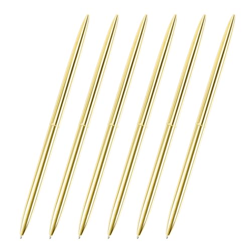 LLINthy Drehkugelschreiber aus Metall, Drehmechanik, Schreibstift für Studenten, Lehrer, Büro, Signierstift, 1,0 mm Stiftspitze, 6 Stück LLINthy Drehkugelschreiber aus Metall, Drehmechanik, Schreibstift für Studenten, Lehrer, Büro, Signierstift, 1,0 mm Stiftspitze, 6 Stück von LLINthy