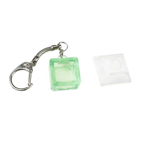 LLINthy Durchsichtiger Schlüsselanhänger zum Testen mechanischer Tastaturschalter, Stressabbau-Werkzeug mit DSA-Tastenkappe, 1 Set, 20 x 20 x 12 mm von LLINthy