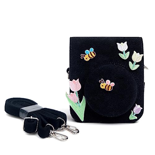 LLINthy Für 12 schwarze Filztasche Kamera-Schutzhülle weich für 12 Kamera Filztasche Ersatz von LLINthy