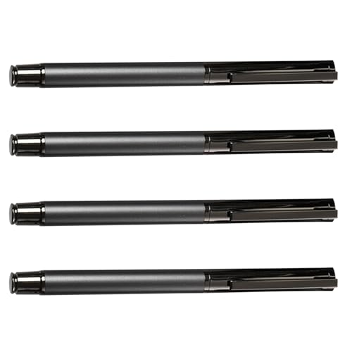 LLINthy Gelschreiber, Unterschriften, glattes Schreiben, Schreibwaren-Stift, neutraler Stift, Metallstift, Schulbedarf, 0,5 mm, 4 Stück von LLINthy