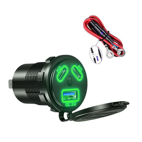 LLINthy Kfz-Ladebuchse PD45W Doppel Typ C Auto Ladebuchse mit zusätzlichem 18W USB-Anschluss für 12-24V Fahrzeuge LLINthy Kfz-Ladebuchse PD45W Doppel Typ C Auto Ladebuchse mit zusätzlichem 18W USB-Anschluss für 12-24V Fahrzeuge von LLINthy