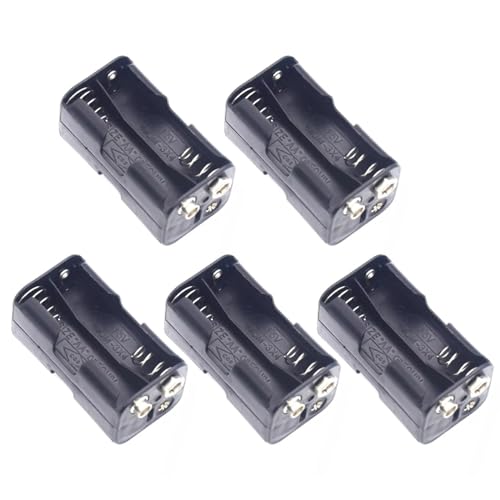 LLINthy Leichte schwarze Box, 4 x AA-Batteriehalter, 9-V-Gehäuse, einfache Installation, geeignet für Fernbedienungen von LLINthy