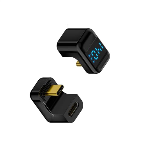 LLINthy Multifunktionaler USB-C-Adapter mit 180°-Biegung und digitalem unterstützt 40 Gbit/s Datenübertragung und 140 W Aufladung LLINthy Multifunktionaler USB-C-Adapter mit 180°-Biegung und digitalem unterstützt 40 Gbit/s Datenübertragung und 140 W Aufladung von LLINthy