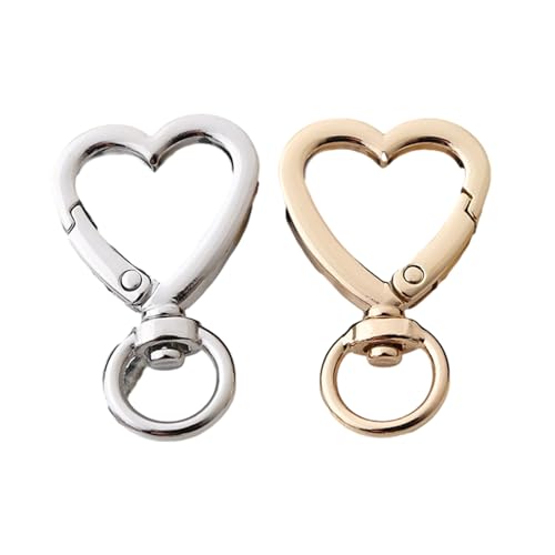 LLINthy Schlüsselanhänger, Herz-Schlüsselanhänger, Legierung, drehbar, modisches Accessoire für Taschen und Geldbörse, 5 Stück LLINthy Schlüsselanhänger, Herz-Schlüsselanhänger, Legierung, drehbar, modisches Accessoire für Taschen und Geldbörse, 5 Stück von LLINthy