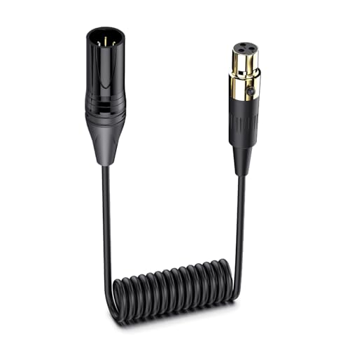 LLINthy Spiralmikrofonkabel für Verstärker, Hörmischer, 4K-Kameras, kleine Mikrofone, 3-polig auf 3-polig LLINthy Spiralmikrofonkabel für Verstärker, Hörmischer, 4K-Kameras, kleine Mikrofone, 3-polig auf 3-polig von LLINthy