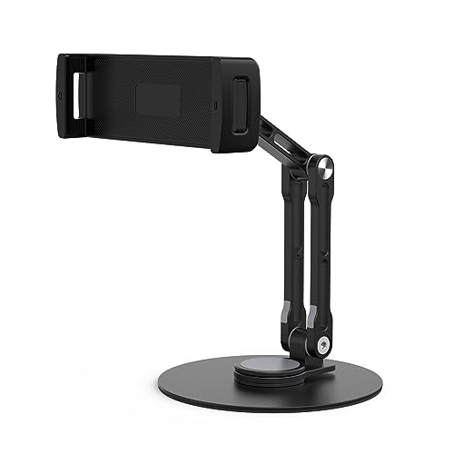 LLINthy Tablet-Erhöhung, faltbar, langer Arm, mobiler Halter, Rack-Klemmhalter, rutschfester Ständer, 360° verstellbar LLINthy Tablet-Erhöhung, faltbar, langer Arm, mobiler Halter, Rack-Klemmhalter, rutschfester Ständer, 360° verstellbar von LLINthy