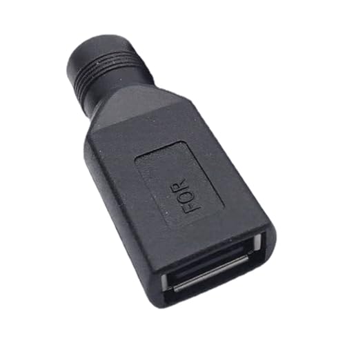 LLINthy Tragbarer USB-auf-DC5521-Ladeadapter, USB 5 V auf 5,5 x 2,1 mm Handys, Ladeumwandlung, Netzadapter, Schwarz LLINthy Tragbarer USB-auf-DC5521-Ladeadapter, USB 5 V auf 5,5 x 2,1 mm Handys, Ladeumwandlung, Netzadapter, Schwarz von LLINthy