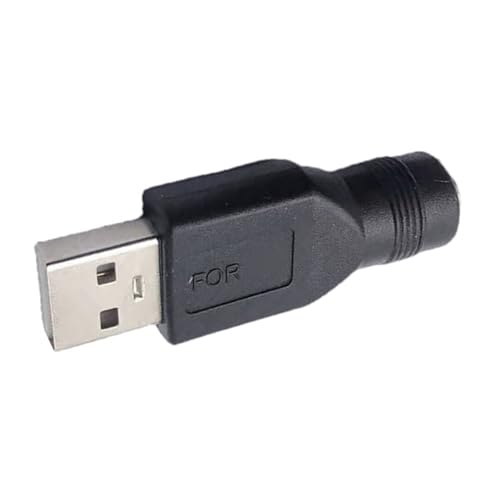 LLINthy Tragbarer USB-auf-DC5521-Ladeadapter, USB 5 V auf 5,5 x 2,1 mm Handys, Ladeumwandlung, Netzadapter, Schwarz LLINthy Tragbarer USB-auf-DC5521-Ladeadapter, USB 5 V auf 5,5 x 2,1 mm Handys, Ladeumwandlung, Netzadapter, Schwarz von LLINthy